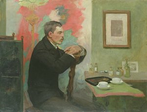 Julius Wohlers festő műtermében, 1895